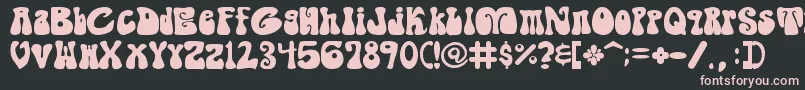 Shagade Font – Pink Fonts on Black Background