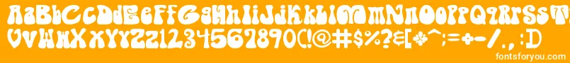 Shagade Font – White Fonts on Orange Background