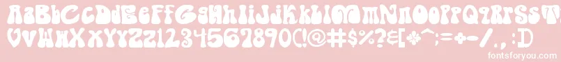 Shagade Font – White Fonts on Pink Background