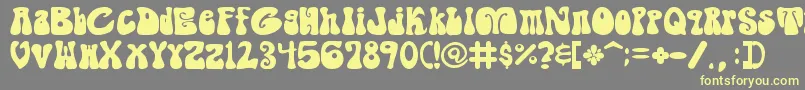 Shagade Font – Yellow Fonts on Gray Background