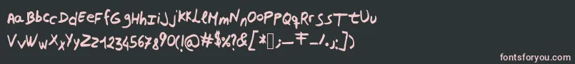 Mmn Font – Pink Fonts on Black Background