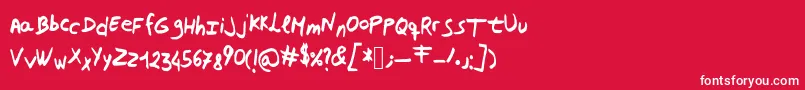 Mmn Font – White Fonts on Red Background