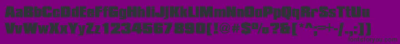 CompressedBlackRegular Font – Black Fonts on Purple Background