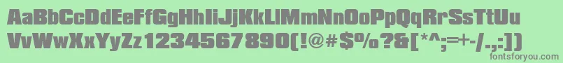 CompressedBlackRegular Font – Gray Fonts on Green Background