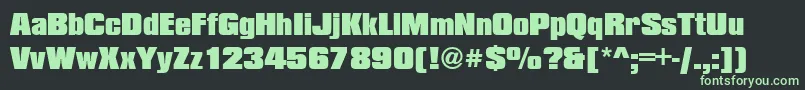 CompressedBlackRegular Font – Green Fonts on Black Background