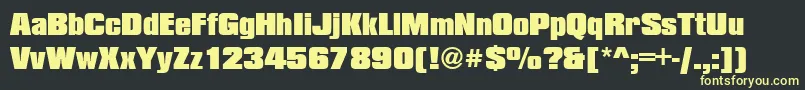Шрифт CompressedBlackRegular – жёлтые шрифты на чёрном фоне