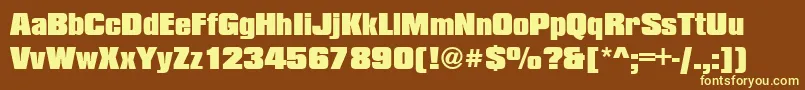 En savoir plus sur la police CompressedBlackRegular Police CompressedBlackRegular – polices jaunes sur fond brun