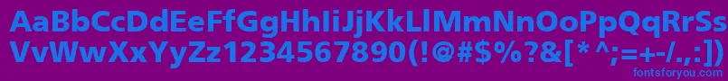 FrutigerCe75Black Font – Blue Fonts on Purple Background