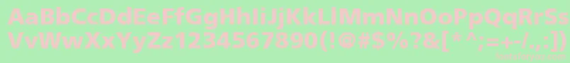 FrutigerCe75Black Font – Pink Fonts on Green Background