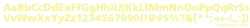 FrutigerCe75Black Font – Yellow Fonts on White Background