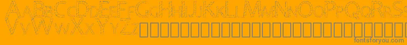 PapyrusEboRegular-Schriftart – Graue Schriften auf orangefarbenem Hintergrund