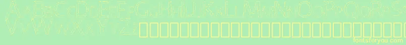 PapyrusEboRegular Font – Yellow Fonts on Green Background