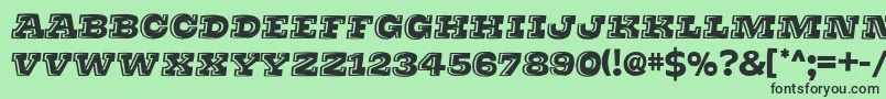 Thatssuper Font – Black Fonts on Green Background