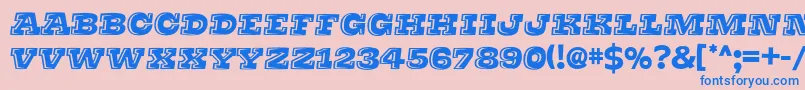 fuente Thatssuper – Fuentes Azules Sobre Fondo Rosa