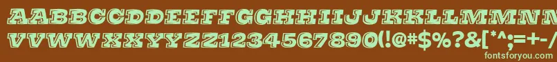 Thatssuper Font – Green Fonts on Brown Background