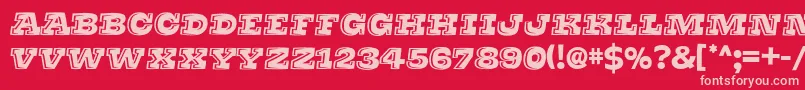 Thatssuper Font – Pink Fonts on Red Background