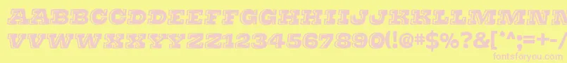 Thatssuper Font – Pink Fonts on Yellow Background