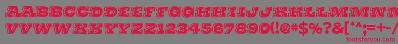 Thatssuper Font – Red Fonts on Gray Background