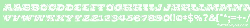 Thatssuper Font – White Fonts on Green Background