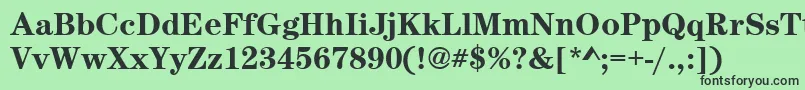 CenturynovaBold Font – Black Fonts on Green Background
