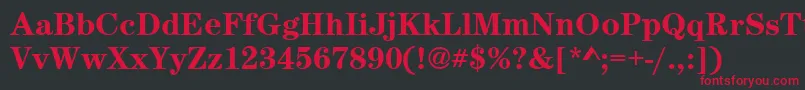 CenturynovaBold Font – Red Fonts on Black Background