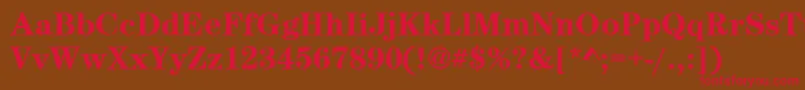 CenturynovaBold Font – Red Fonts on Brown Background