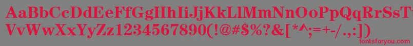 CenturynovaBold Font – Red Fonts on Gray Background