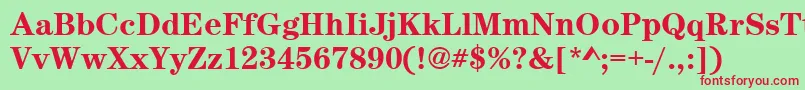 CenturynovaBold Font – Red Fonts on Green Background