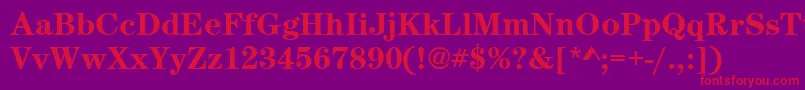 CenturynovaBold Font – Red Fonts on Purple Background