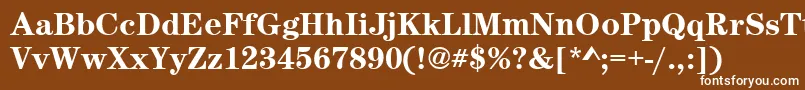 CenturynovaBold Font – White Fonts on Brown Background