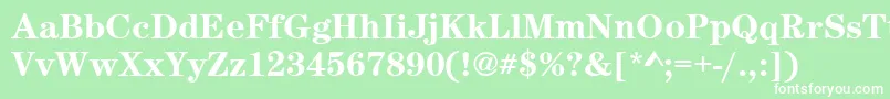 CenturynovaBold Font – White Fonts on Green Background