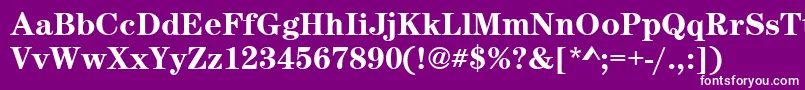 Saiba mais sobre a fonte CenturynovaBold Fonte CenturynovaBold – fontes brancas em um fundo violeta