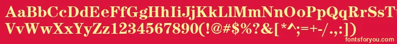 CenturynovaBold Font – Yellow Fonts on Red Background