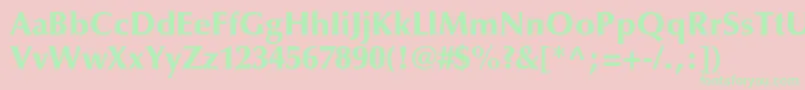 OptimaltstdBlack Font – Green Fonts on Pink Background