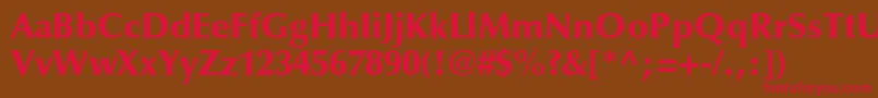 OptimaltstdBlack Font – Red Fonts on Brown Background