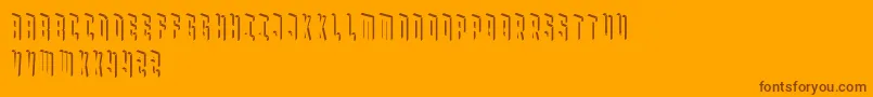 Blockbaq Font – Brown Fonts on Orange Background