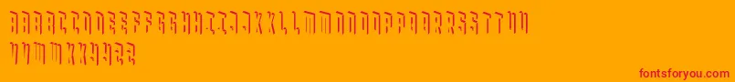 Blockbaq Font – Red Fonts on Orange Background