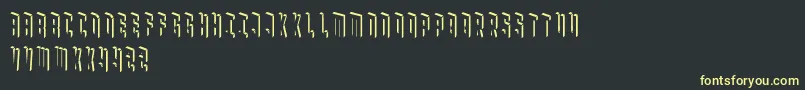 Blockbaq-Schriftart – Gelbe Schriften auf schwarzem Hintergrund