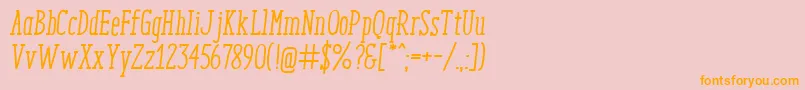 EnyoSlabMediumItalic Font – Orange Fonts on Pink Background