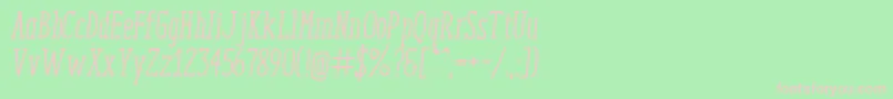 EnyoSlabMediumItalic Font – Pink Fonts on Green Background