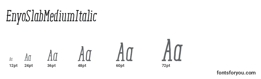 Größen der Schriftart EnyoSlabMediumItalic (63192)