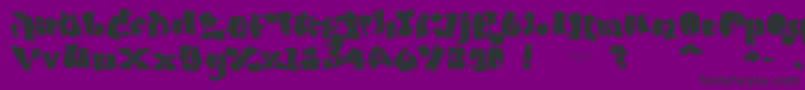 NoLicenseGhangPlain Font – Black Fonts on Purple Background