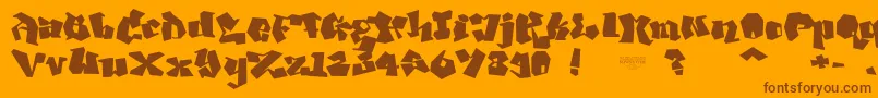 NoLicenseGhangPlain Font – Brown Fonts on Orange Background