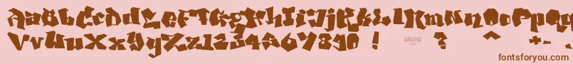 More about NoLicenseGhangPlain Font NoLicenseGhangPlain Font – Brown Fonts on Pink Background