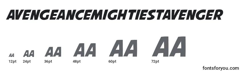 AvengeanceMightiestAvenger Font Sizes