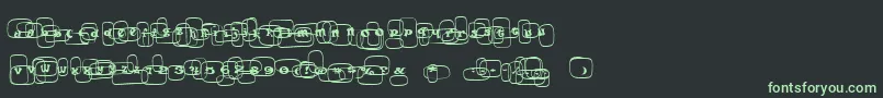 フォントPo – 黒い背景に緑の文字
