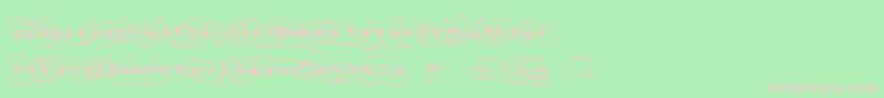 Po Font – Pink Fonts on Green Background