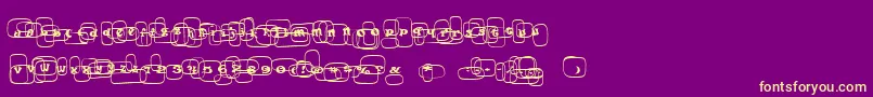Po Font – Yellow Fonts on Purple Background