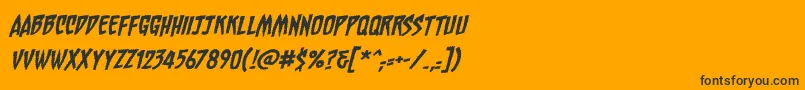 ChainsawzBbItalic Font – Black Fonts on Orange Background