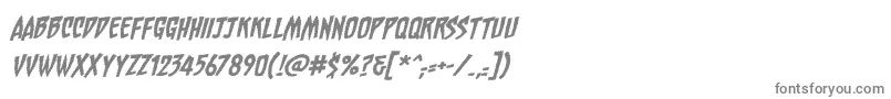 ChainsawzBbItalic Font – Gray Fonts on White Background